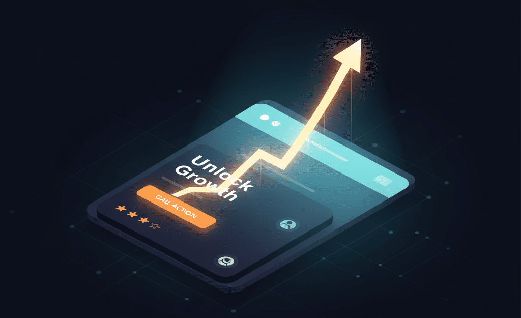 Landing page above the fold